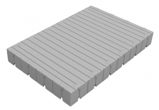 Badplattform 3x2 meter, grå, flytkapacitet 1800kg