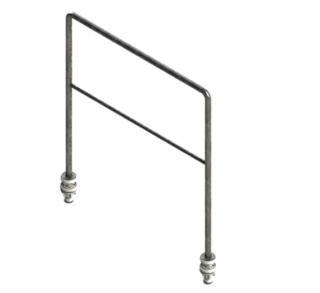 Räcke galvaniserad för BoatPort/FlexiPort båtbrygga, 100 cm