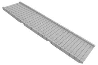Rotodock Landgång i Polyeten 135 cm x 570 cm, grå