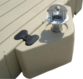 Rotodock extra starkt beslag med rör för sänkviktsfäste, beige