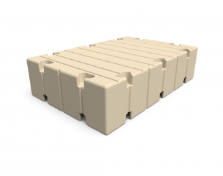 Rotodock 100cm x 150cm Bryggsektion, beige, Flytkapacitet 450kg