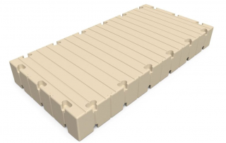 Rotodock 300cm x 150cm Bryggsektion, beige, Flytkapacitet 1350 kg