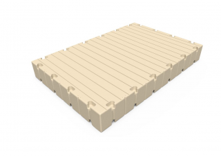 Rotodock 300cm x 200cm Bryggsektion, beige, Flytkapacitet 1800 kg