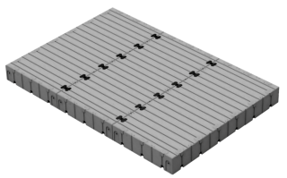 Badbrygga Rotodock 4,5 x 3,0 meter, Flytkapacitet 4.050kg
