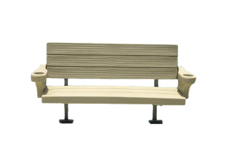 Rotodock bänksats av polyeten med armstöd, beige