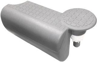 Stötfångare polyeten, grå