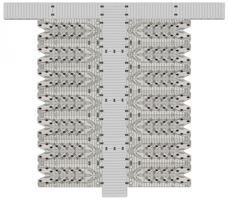 JetPort Marina 14, 12,0 meter och 13,50 meter, grå, Flytkapacitet 25.800 kg
